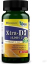 America Medic & Science Xtra D3-vitamiini D 10 000 IU (250 mikrog) Kolekalsiferoli Supplement for Men & Women (60 Helppo niellä Softgels) Paras Bone, Heart Health, Immunojärjestelmän tuki, Keuhkotoiminta