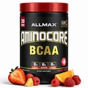 ALLMAX Nutrition AMINOCORE BCAA Powder, 8.18 Grams of amino acids, Intra ja post Treout Recovery Drink, Gluteeniton, hedelmänsydän, 315 g