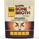 Solo Bone Broth Protein Collagen Powder Low Sodium, 16g Hydrolyzed Collagen Type I & III, terveelle iholle, kynsille, hiuksille, nivelille ja ruualle, nurmikolle, 1 lb (Bag - Net Wt. 1 lb.