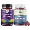 Bundle of Pure Magnesium Glycinate 400 mg Per Serving for Mood Sleep and Rentoutuminen 240ct ja Extra Strength Sinkki Gummies aikuisille - Immuniteetti Gummies aikuisille
