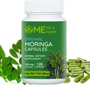 Me LIFE & TERVEYS Moringa kapselit, 100% Organic Moringa oleifera Leaf, Pure Moringa Powder, immuunijärjestelmä, Essential Vitamiinit & aminohapot ei-GMO & Gluteenittomat, Pure & Natural 120 ct. 500 mg kapselit