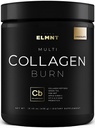 ELMNT Premium Chocolate Collagen for Women Wight Loss & Beauty w. Probiootit, ACV, KSM66, Hyaluronic Acid, Biotin & Patented Multi Collagen Peptides Protein Powder - Colageno Hidroelizado naisille