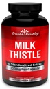 Divine Bounty Pure Milk Thistle Kapselit täydennysosa - Potent 1200mg maito Thistle täydentää 4X tiivisteuute (vakioitu) 120 kasvissyöjä kapselit