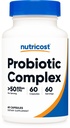 Nutricost Probiotic Complex - 50 miljardia PMY, 60 kapselia - Probiootti miehille ja naisille - Kasvissyöjäkapselit, ei-GMO, Gluteeniton
