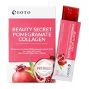 BOTO Beauty Secret Pomegranate Collagen 20g - Korean Beauty Collagen Jelly Stick, Low Molecular Fish Collagen, Pomegranate Flavored - pakkaus 15