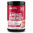 Optimum Nutrition Amino Energy - Pre harjoitus Green Tea, BCAA, Aminohapot, Keto Friendly, Green Coffee Extract, Energy Powder - Fruit Fusion, 30 Servings (Pakkaus May Vary)