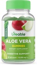 Elinkelpoinen Aloe Vera täydentää Gummies aikuisille - 10 000 mg - Suuri Maku Natural makupala - Gluteeniton, Vegaani, ei-GMO pureskella - aikuisille, miehet, naiset - 60 Gummies - 30 annosta