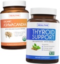 Kilpirauhasen tukikoukku & Ashwagandha - Revive & Thrive Pack - Kilpirauhasen tuki jodi (ei-GMO) Parantaa energiaa & Organic Ashwagandha 1350 mg Ashwaganda juurijauhe per Serve