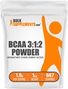 BulkSupplements.com BCAA 3:1:2 Jauhe - BCAA lisäravinteet, haaraketju Aminohapot jauhe - makuamaton & Gluteeniton, 1,5 g per tarjoilu, 1kg (Pack of 5) (11 lbs)