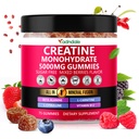 Adndale Creatine Monohydraatti Gummies for Men & Women, 5000 mg per tarjoilu Creatine Supplement Beta-Alanine, L-Citrulline & B12 - 75 Vegan Gummies. Sokeriton