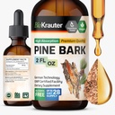 BIO KRAUTER Pine Bark Extract - runsaasti antioksidantteja Liquid Supplement - 400 mg Ranskan Maritime Pine Bark Extract Drops - Vegan, Alkoholiton ja sokeriton - 2 Fl Oz