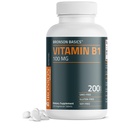 Bronson-vitamiini B1 100 mg, ei-GMO, 200 kasvissyöjätablettia