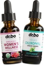 Hormoni Balance naisille & klorofylli neste drops - naisten hyvinvointi Luomu Hormonaalinen Balance Lisäravinteet - Vegan neste klorofylli drops Odor Cleanse Supplement Sisäinen deodorant
