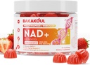 NAD Gummies, NAD Supplement - Liposomal Nikotinamidi Ribosidi, Resveratrol, Quercetin, NAD Nikotinamidi Riboside Resveratrol 900 mg, NAD+ Supplement for Miehet ja naiset, 60 Gummies 1 pakkaus