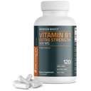 Bronson-vitamiini B1 Extra Strength 500 MG Korkea teho ei-GMO, 120 kapselia