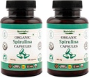 USDA Organic Spirulina kapselit - 100% puhdas vegaaninen lisäaine, ei-GMO, gluteeniton, kemikaalivapaa, (240)