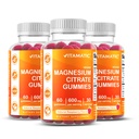 Vitamatic Magnesium Gummies 600 mg per tarjoilu ... 60 Vegan Gummies... Rentoutus, lihasten, luun ja energian tuki ... 3 pakkaus