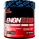 EVL Ultimate Pre workout Powder - Thermogenic Fat Burn Support Preworkout Powder Drink for Lasting Energy Focus and Stamina - ENGN Shred Intense Creatiini Free Preworkout Drink Mix - Hedelmäpunch