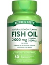 Nature's Truth Fish Oil Omega 3 täydennysosat 2000mg 60 Softgels ...