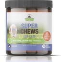 Strawfield Pets Super Chews Kissat - Lysiini, Probiootit, Omega 3 Kalaöljy (Salmon Oil), Kissanpää - Tukee Immuuni, Gut, Iho & Joint Health - 120 Hickory Bacon Salmon & Liver Flavored Softchews