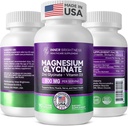 Magnesium Glycinate - Magnesiumlisä Sinkki & D3-vitamiinille immuuni, luu- ja lihastuki ja sydänterveys - ei-GMO, Gluteeniton, Hellävarainen vatsa - 90 kasvissyöjän kapselit