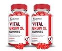 Justifated Laboratories (2 Pack Vital Grow XL Performance Gummies 1000MG Advanced Formulated with ACV Pomegranate Beet Juice Powder B12 Vegan Non GMO 120 Gummys