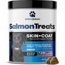 Wild Alaskan Salmon Oil for Dogs - koiran iho ja takki täydentää - Sheddding & Citch Relief for Dogs - Omega 3 Fish Oil for Dogs Chews - 120 Dog Allergia Chews - Dog Shedding Supplement - Koiran vitamiineja