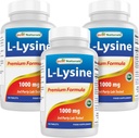 Best Naturals L-Lysine 1000 mg 180 tablettia (180 tablettia (pakkaus 1)) (3 pulloa)