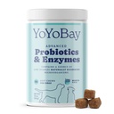 Probiootit koirille, koiraprobiooteille ja digestiivisille entsyymeille, pre & probiootti yli 1 miljardi PMY: lle, Gut Healthille ja digestiiviselle terveydelle, hiivatasapainolle, immuunituelle, 90 pehmeää purukumia