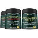 Bundle 7in1 Turmeric Curcumin & 5in1 Ashwagandha Shilajit täydennysosa