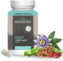 Mountain Peak Nutritionals Sleep Easy - Sleep Support Promoting Rentoutunut ja rauhallinen mieliala - 5-HTP, aminohapot, melatoniini, & Magnesium - Hypoallergenic Ravintolisä (60 kapselia)