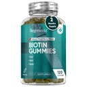 PainoWorld Biotin Gummies for Hair, Skin & Nails 5000 mcg - 120 Count (60 Servings) - Biotin lisäravinteet naisille ja miehille - Natural Mixed Berry Flavored Biotin Gummy - Kasvissyöjä & kolmannen osapuolen testattu