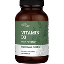 Vegaani D3-vitamiini 5000 iu Supplement - Pure, korkea teho täydentää Immuunin terveys ja vahva luut tuki - D-vitamiini 5000 iu - 120 kapselia, 4-kuukautinen tarjonta