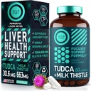 TUDCA ja Milk Thistle Supplement - Bile Saltts täydentää Silomarin Milk Thistle Extract Maksan Cleanse, Sappirakko, Munuaiset, Gut Health - Ursolic Acid Tudca Bile Salt Liver Health - 60 kapselia