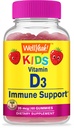 WellYeah Kids D3-vitamiini Gummies - 1000 IU (25 mikrog) - tukee luun vahvuus ja immuniteetti - ei-GMO, Gluteeniton - Mansikka maku - Ravintolisä - 60 tarjoilua
