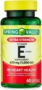 Geneerinen kevätlaakso E-vitamiini E-vitamiini D-Alpha Spring Valley Softgels, 670 mg (1 000 IU), 60
