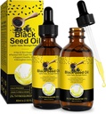 Black Seed Oil 2PACK, 100% Pure Mustat siemenet Öljy Kylmä Painamatta, Rikas D3-vitamiini, K2 & E-musta siemenöljy Supplement Pudota immuuni-tuki, ei-GMO (2x60ml)