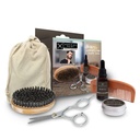 Parransulatus Kit miesten parta hoito Kit sisältää tarvikkeet - Tuottamaton luonnollinen parta Balm ja öljy, Puinen Comb ja karhu bristles harja, Ruostumaton teräs sakset