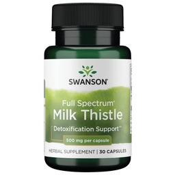 Swanson Full Spectrum Milk Thistle 500 Milligrams 30 kapselia