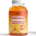 UUSI AGE C-vitamiini Gummies Orange C-vitamiini Gummy - tukee tervettä immuunijärjestelmää - Kasvisruokaa ilman gluteenia (60 Gummies)