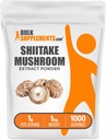BulkSupplements.com Shiitake Mushroom Extract Powder - Shiitake Mushroom Powder Supplement, Immuunituki - Vegan & Gluteeniton, 1g per Serving, 1kg (2,2 lbs) (Pakkaus 1)