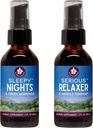 ToivoaGarden Yrtit Unelias Yöt Herbal Sleep Support + Vakava rentouttava luonnollinen rentouttava lihas täydentää (2-2oz Bundle)