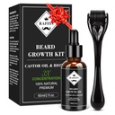 RAFFIN Parrankasvupakkaus, päivitetty parrankasvuöljy (2Oz) w/Enimmäinen paksuus Biotin & Castor Oil for Spot/Patchy Beard, Saavuttaa Fuller, Thicker & Healthier Beards, Lahjat hänelle poikaystävä aviomies isä