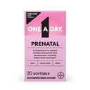 Yksi A-päivä prenataali vitamiinit - Foolihappo, Rauta, Omega- 3 (DHA), Raskaus vitamiinit naisille, Prenataali monivitamiinia äidille ja vauvan tuki, Raskaus on 30 Ct (Pakkaus toukokuussa vary)