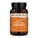 Dr. Mercola Organic Fermented Turmeric - 370 mg Fermented Turmeric - korkea hyötyosuus Curcuminoidit - USDA Organic, ei-GMO, Gluteeniton & soijaton - 60 kapselia (30 tarjoilua)