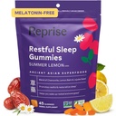 Melatoniinin ilmainen luonnollinen uniapu Gummies aikuisille NO Melatoniinia Jujube & Kamomile, sitruuna Balm - Deep Sleep Supplement & Rentoutuminen Zzz, 45 Vegan Gummies (45 Gummies (1 pakkaus))