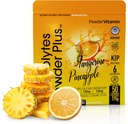 PowderVitamin Elektrolytes Powder Plus (50 tarjoilua) Tangeriini Ananas Elektrolyytti Powder 0 Calorie Keto, 0 Sokeri, Ei Maltodekstriini, 1000 mg Kalium, 120 mg Kalsium, 120 mg Magnesium, nesteytysjauhe