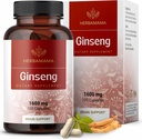 HERBAMAMA Korean Panax Ginseng kapselit - 1600mg Red Ginseng juuri - Vegan, ei-GMO Korean punainen Panax, 100 Caps