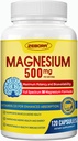 Magnesium Complex Supplement, 500 mg magnesium Glycinatea Citrate & Malate -valmisteen kanssa, kelated Form for High Absorption with Sinck & Vitam D3 for Nerve, Muscle & Bone Support 115 kapselia