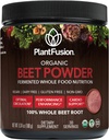 Kasvifuusio Organic Beet Root Powder - Superfood täydentää tukea veren virtausta ja verenkiertoa - fermentoitu koko elintarvikkeiden ravitsemus - ei-GMO, Vegaani, gluteeniton, 6.34 oz 30 tarjoilut